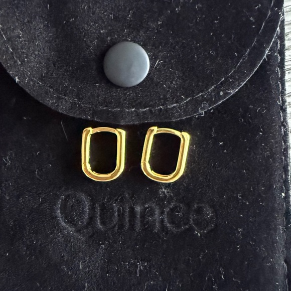 Quince Jewelry - Quince rectangle block hoops